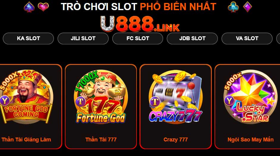 trò chơi phổ biến tại u888