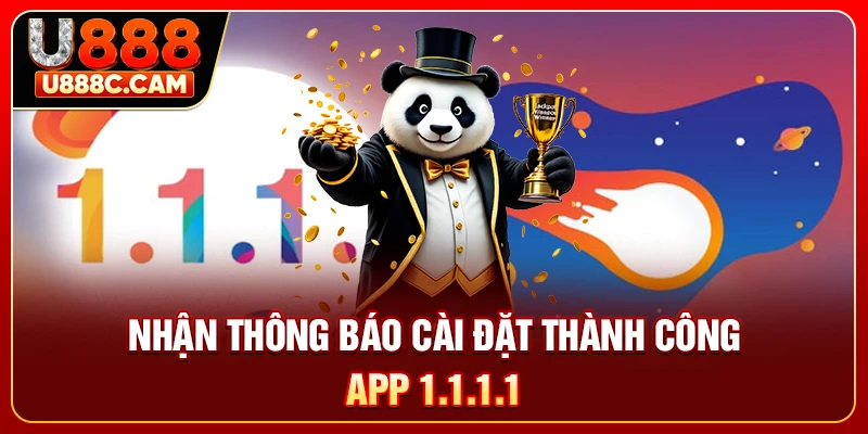 Nhận thông báo cài đặt thành công app 1.1.1.1 
